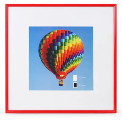 Produktbild von Ideal Life Kunststoff Bilderrahmen Wanddeko Collage Poster Bilder Foto Rahmen - Farbe: Rot | Format: 50x50
