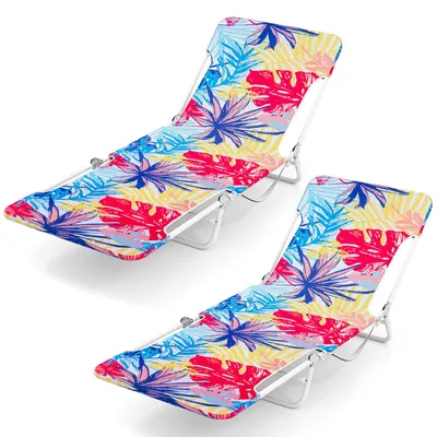 Immagine prodotto di KOMFOTTEU Lettino pieghevole da esterno in 2 pezzi, sedia a sdraio regolabile in 5 posizioni con tracolla e telaio in metallo, sedia prendisole portatile e lettino da campeggio per terrazza, bordo piscina e giardino