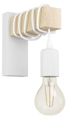 Obrázek produktu pro Nástěnné osvětlení Eglo Townhend 43706 E27 10 W bílé/hnědé