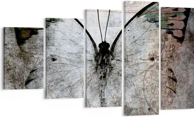 Produktbild von Bild auf Leinwand - Leinwandbild - Schmetterling Abstraktion - 100x60cm - Wand Bild - Wanddeko - Leinwanddruck - Bilder - Kunstdruck - Wanddekoration - Leinwand bilder - Wandkunst - EG100x60-3679