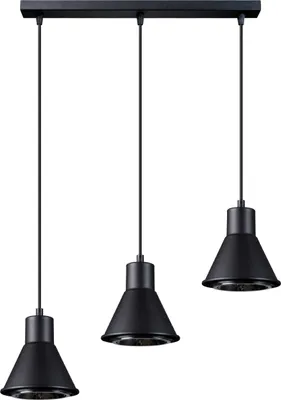 Produktbild von Hängeleuchte TALEJA 3 schwarz [ES111] 3xES111 10W Stahl 120x14x45cm Sollux Lighting