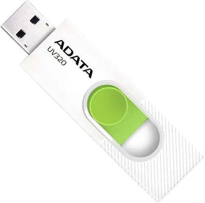 Produktbild von ADATA UV320, 64 GB, USB Typ-A, 3.2 Gen 1 (3.1 Gen 1), Dia, 7,9 g, Grün, Weiß