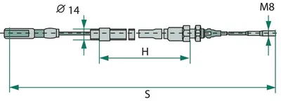 Productafbeelding van AL-KO Remkabel 1129/1385 met M8-schroefdraad