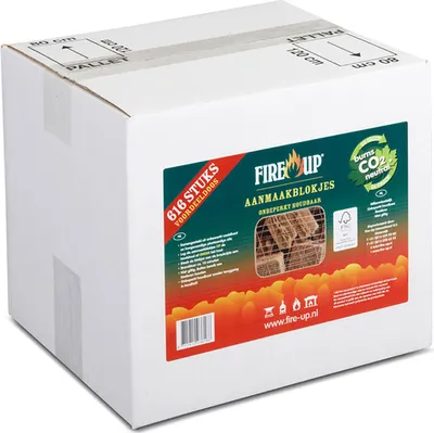 Productafbeelding van Aansteker voor houtskool, aansteker voor de barbecue, aanmaakhout | Fire Up | 4 kg, 616 stuks.