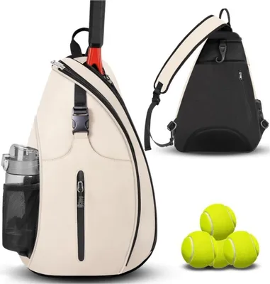 Produktbild von INF Wasserdichte Badminton-Schlägertasche, Umhängetasche für Tennisschläger Beige
