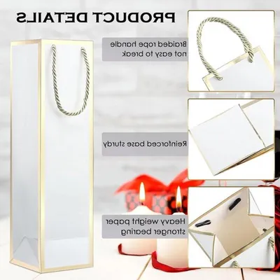 Set von 12 Geschenktüten für Flaschen - Perfekt für Geburtstage, Hochzeiten und Feiertage