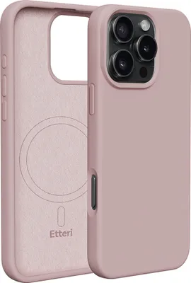 Obrázok produktu pre Etteri silikónové puzdro pre iPhone 16 Pro 6,3" puzdrá na mobilné telefóny svetlo ružové