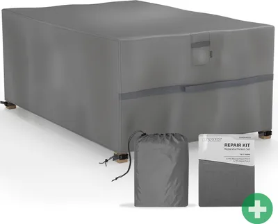 Produktbild von SANZARO Abdeckung Gartenmöbel Winterfest - 600D Oxford, Schwerlast 320g, Schutzhülle für Gartentisch Sitzgruppe Balkonmöbel - 180x120x70cm