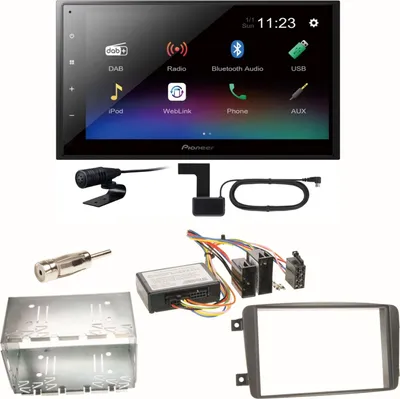 Produktbild von Pioneer DMH-A340DAB Digitalradio Bluetooth Einbauset für Mercedes C-Klasse W203 CLK W208 W209