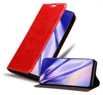 Produktbild von Cadorabo Hülle für Oppo A91 Schutz Hülle in Rot Handyhülle Etui Case Cover Magnetverschluss