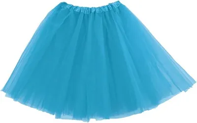 Produktbild von Tüllrock Damen Kostüm Tutu Petticoat Party Ballett Rockabilly Tanz Rock (türkis)