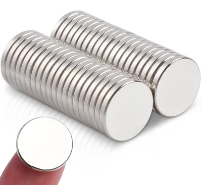 Image de Lot de 40 aimants en néodyme – Extra forts – Petits aimants – Pour tableau magnétique/réfrigérateur/tableau blanc – 15 x 2 mm – Rond
