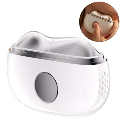 Produktbild von Elektrischer Gua-Sha-Gesichtsmassager,Kalt- und Warmfunktion,für Gesicht und Hals, mit Vibrationsfunktion,zur Straffung,Formung und Hautpflege (Weiß)