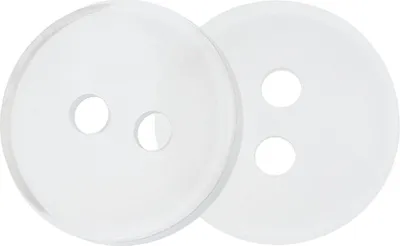 Image de Bouton - lot de 6 - diamètre 13 mm - Blanc