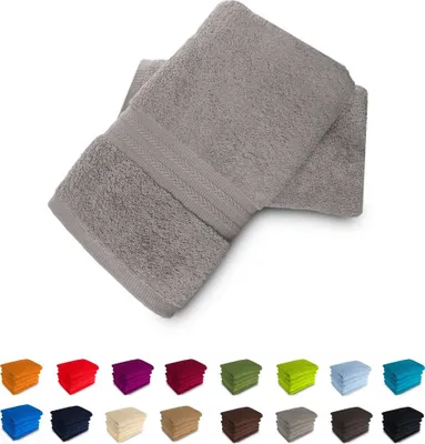 Produktbild von 550g/m2 Handtuch 100% Baumwolle Frottee 50x100 Nr 06 grau