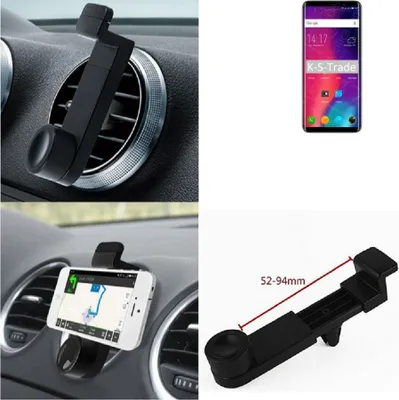 Produktbild von K-S-Trade Lüftungshalterung kompatibel mit Elephone U Pro KFZ-Halterung Autohalterung Handy-halterung Lüftungsgitter Lüftungsschlitze Schwarz