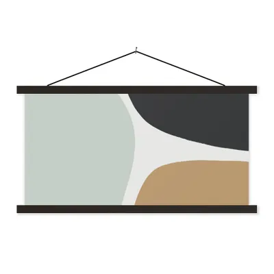 Produktbild von MuchoWow® Textilposter Pastell - Minimalismus - Gestaltung 120x60 cm mit schwarzem Rahmen - Dekoration Schlafzimmer
