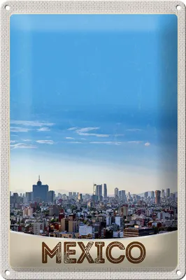 Produktbild von Blechschild Reise 20x30cm Aussicht auf Mexiko Amerika USA Urlaub