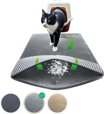 Produktbild von Famanu Katzenstreumatte XXL - 75 x 58 cm - Wasserfest, rutschfest und leicht zu reinigen