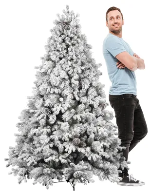 Immagine prodotto di Luna - Albero di Natale con neve e pigne in PE PVC PP ø122x180H cm, 1517 rami