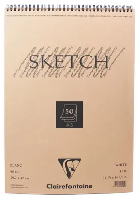 Obrázok produktu pre Clairefontaine skicár A3 90g 50 listov