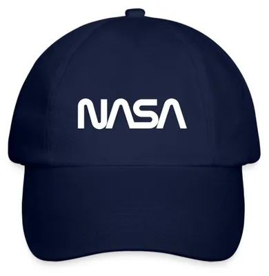 Produktbild von Spreadshirt NASA Logo Baseballkappe, One size, Blau/Blau