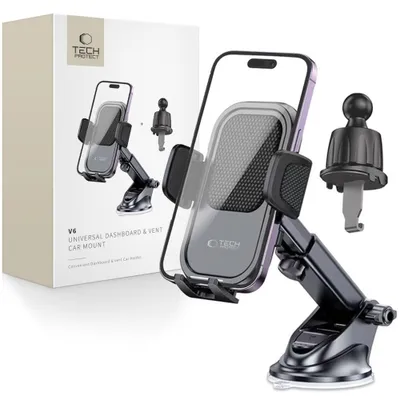 Image de Tech-Protect V6 Support universel pour tableau de bord et prise d'air Noir