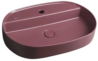 Produktbild von Isvea INFINITY OVAL Aufsatzwaschbecken, 60x40cm, Maroon Red matt