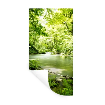 Produktbild von MuchoWow® Wandtattoo Wandsticker Wandaufkleber Fluss Oirase in Japan 40x80 cm Selbstklebend und Repositionierbar - Repositionierbar - Wasser abweisend