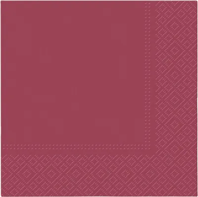 Produktbild von 20 Servietten Unicolor bordeaux 33x33cm