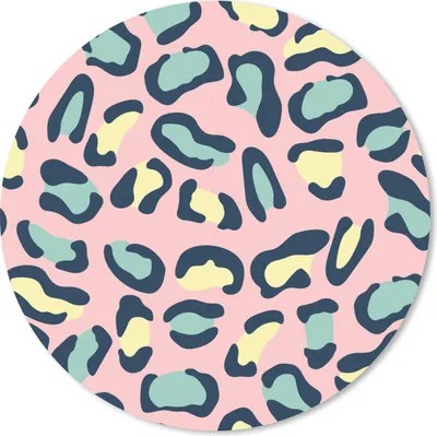 Produktbild von MuchoWow® Mauspad Mousepad Leopard - Pastell - Tiere - Muster 30x30 cm - Mousepads - Maus Mat - Pad - Mausunterlage - Tischunterlage - Schreibtischmatten