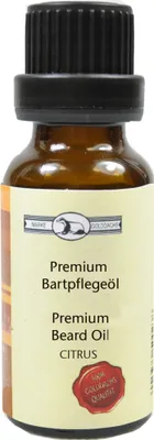 Produktbild von Golddachs Bartpflegeöl ZITRUS in Glasflasche