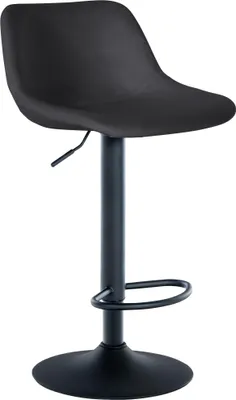 Produktbild von CLP Barhocker Loft mit Rückenlehne und 360 drehbar schwarz Material Samt