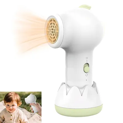 Produktbild von Mini-Reisehaartrockner,Kabelloser Haartrockner für Babys & Kinder,leise, tragbar, <60 dB,40 °C konstante Temperatur,für Haare, Windeln und Ganzkörper