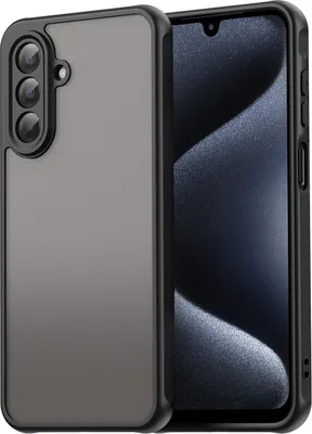 Produktbild von Matt Hülle für Samsung Galaxy A17 mit Kameraschutz, Transluzente Matt Rückseite Stoßfeste Handyhülle Schwarz