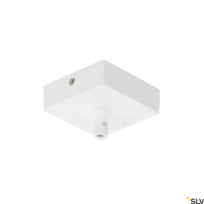 Immagine prodotto di Rosa da soffitto GLENOS, bianco opaco, 8,5x8,5x2,7 cm, con scarico della trazione