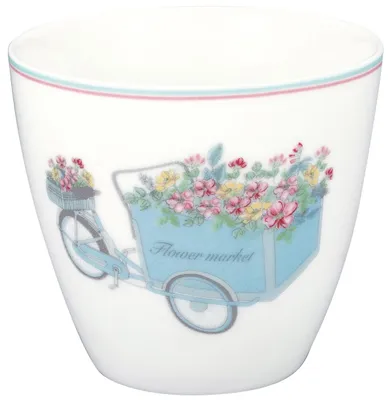 Zdjęcie produktu dla Porcelanowy kubek do latte Portia Flowers biały
