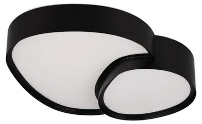 Zdjęcie produktu dla Plafon LED niestandardowy z pilotem RISE czarno-biały 21W Odcienie bieli 2400lm metal wym:11x43x36cm IP20 Trio