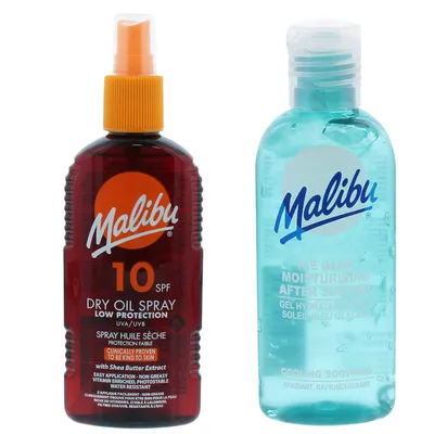 Obrázek produktu pro Malibu SPF10 Bronzing Oil Spray 200ml + Gel po opalování 100ml