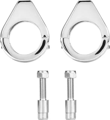 Imagen del producto de Soporte de montaje para luces intermitentes modificadas para motocicletas, fabricado en aleación de aluminio, compatible con horquillas de 41 mm, color
