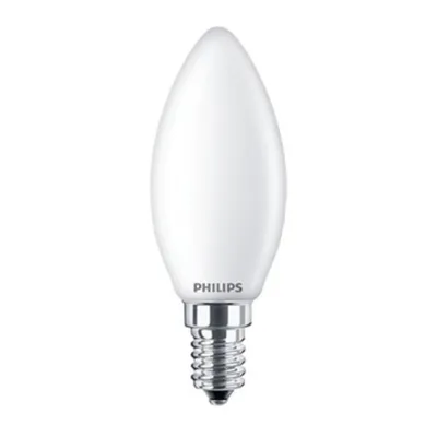 Obrázek produktu pro Philips Matná žárovka typu svíce s tradičním vzhledem 25 W, BA35 E14, 2,2 W, 25 W, E14, 250 lm, 15000 h, Teplá bílá