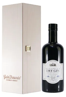 Produktbild von Liebl Bavarian Dry Gin mit Geschenk-Holzkiste
