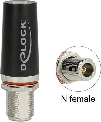 Produktbild von DeLOCK 12456, 3 dBi, 0.69 - 0.96 / 1.71 - 2.17 / 2.5 - 2.7 GHz, 50 Ohm, Omnidirektionale Antenne, N-Typ, Vertikale Polarisation