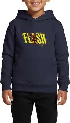 Produktbild von Spreadshirt The Flash Speedster Mit Logo Kinder Premium Hoodie, 98/104 (2 Jahre), Navy
