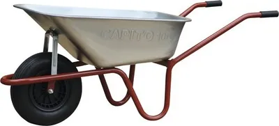 Produktbild von CAPITO Gartenschubkarre GARTEN 100 Liter Tiefmulde, Lufträder mit Rillenprofil und Kunststofffelgen inkl. Kunststoffgrif