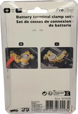 Produktbild von Batteriepolklemmen-Set (+) und (-) im Blister