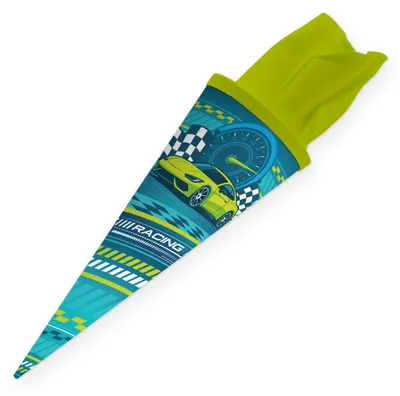 Produktbild von itenga Geschwister Schultüte 35cm Motiv Rennauto NITRON