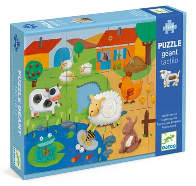 Image de Puzzle géant tactile Ferme, Djeco