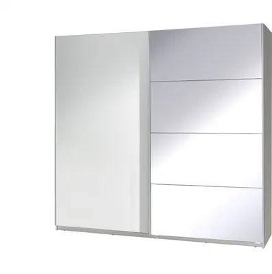 Obrázek produktu pro Zrcadlová šatní skříň 225 cm FOSSTON 3 - bílá