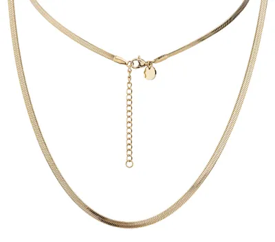 Zdjęcie produktu dla Naszyjnik Zeeme ze stali nierdzewnej, 50+5 cm, żółty, 344050111-50-1